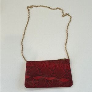 MBUKII red snakeskin Crossbody clutch pouch